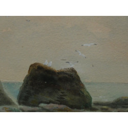 Warren Williams Watercolour Sea Beach Scene Framed Original