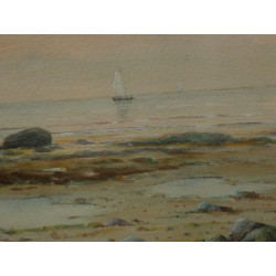 Warren Williams Watercolour Sea Beach Scene Framed Original