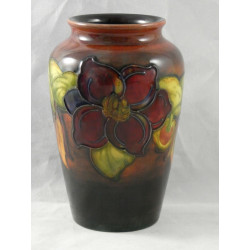 Moorcroft Flambe Clematis Baluster Vase